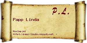Papp Linda névjegykártya