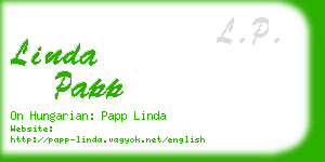 linda papp business card